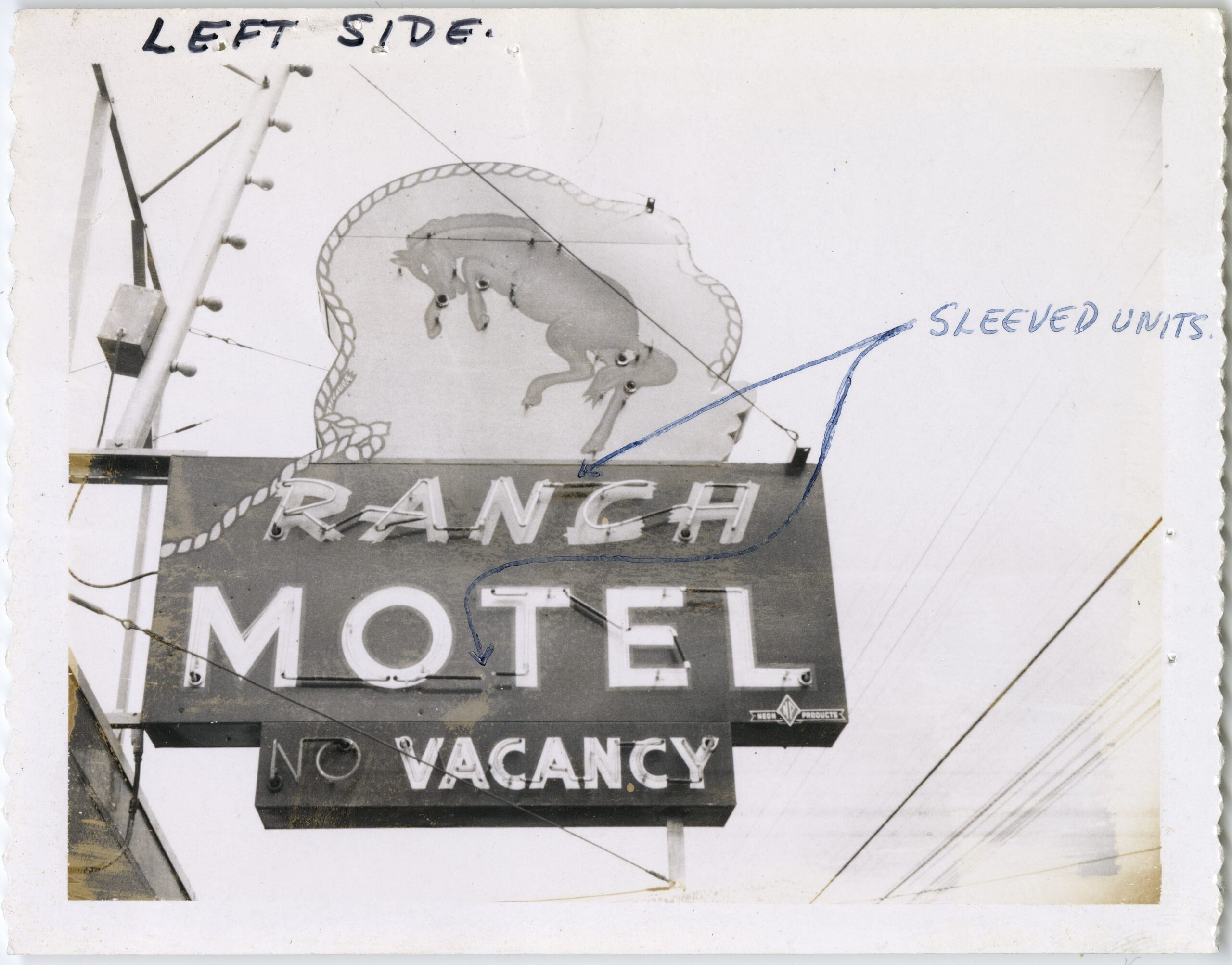 Ranch Motel, Clinton, B.C. flimsy and photo, 1950s. Reference code: AM1695-S1-F2083: 2018-025.0045 and AM1695-S1-F2083: 2018-025.0046